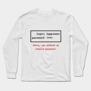 Login-password Long Sleeve T-Shirt